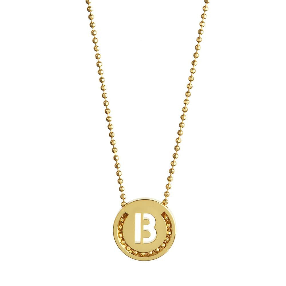 Ruifier ABC's B Chain Necklace Yellow Gold