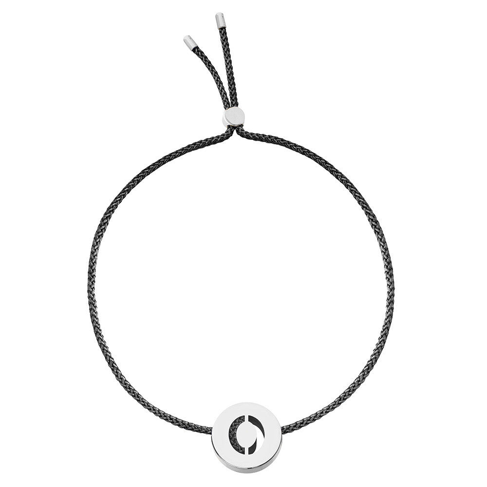 Ruifier ABC's O Cord Bracelet Black Sterling Silver