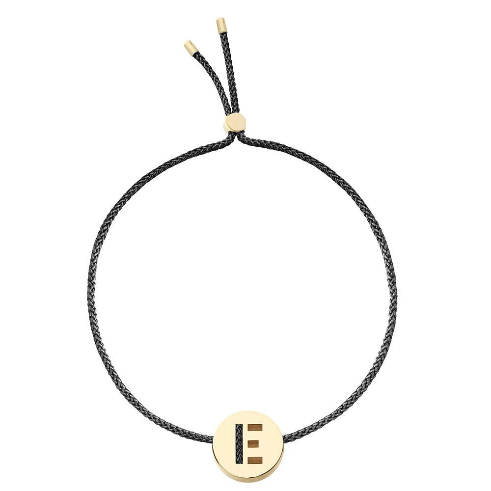 Ruifier ABC's E Cord Bracelet Black Yellow Gold