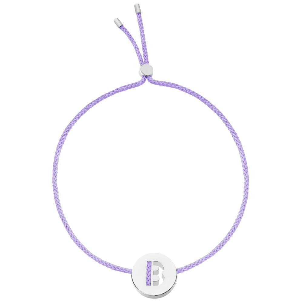 Ruifier ABC's B Cord Bracelet Lilac Sterling Silver