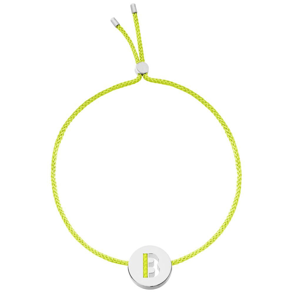 Ruifier ABC's B Cord Bracelet Lime Green Sterling Silver