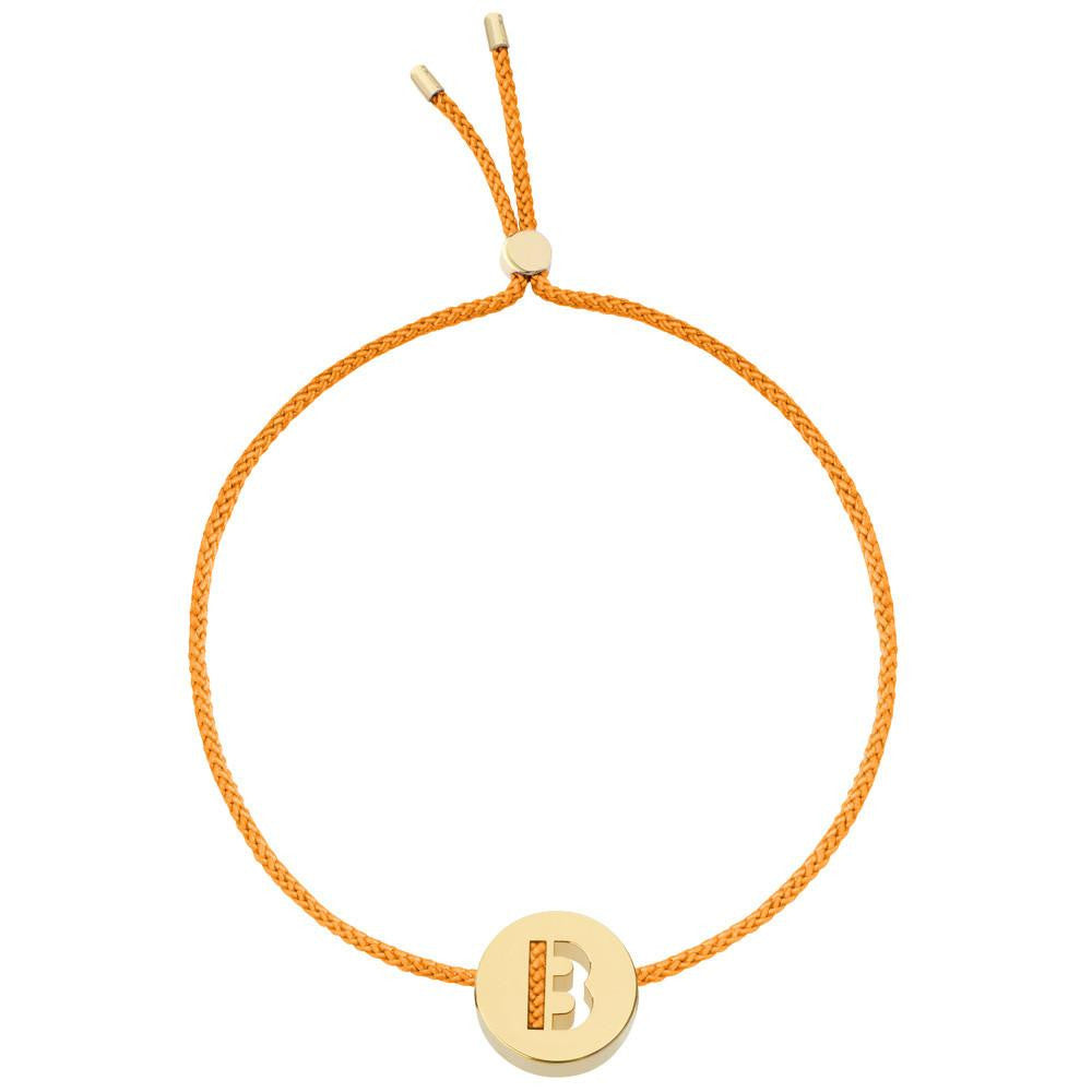Ruifier ABC's B Cord Bracelet Orange Yellow Gold