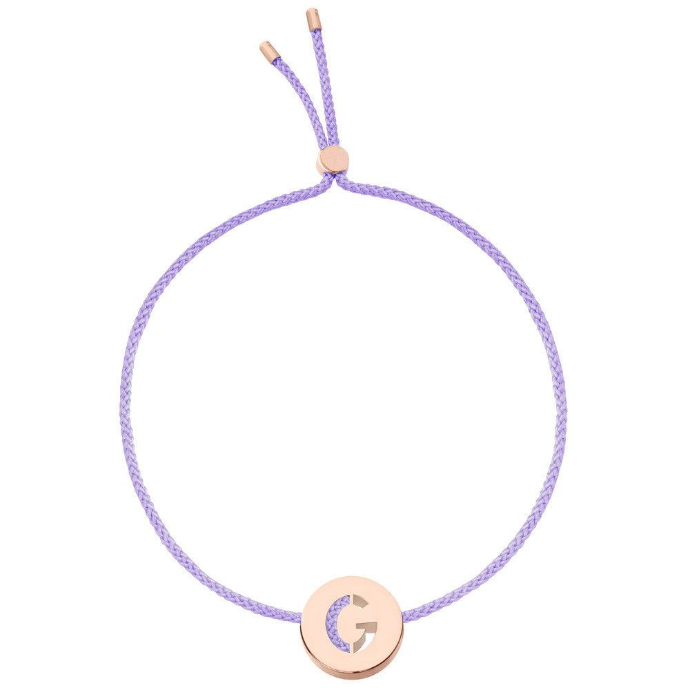 Ruifier ABC's G Cord Bracelet Lilac Rose Gold