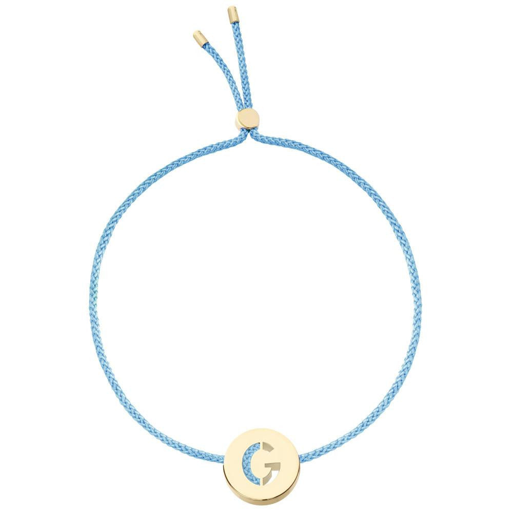 Ruifier ABC's G Cord Bracelet Sky Blue Yellow Gold