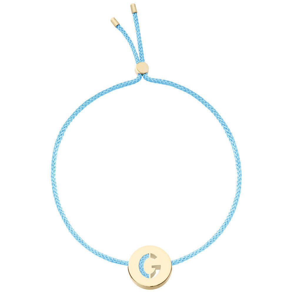 Ruifier ABC's G Cord Bracelet Turquoise Yellow Gold