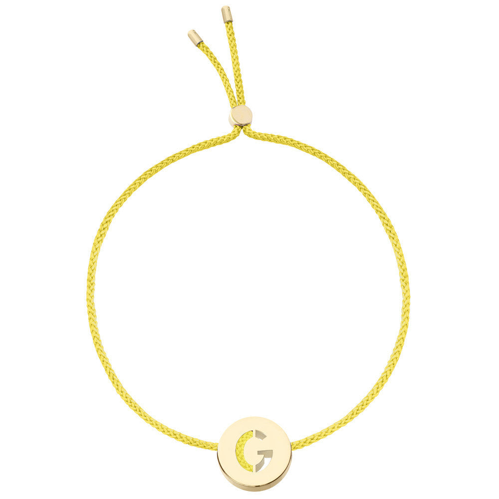 Ruifier ABC's G Cord Bracelet Yellow Gold