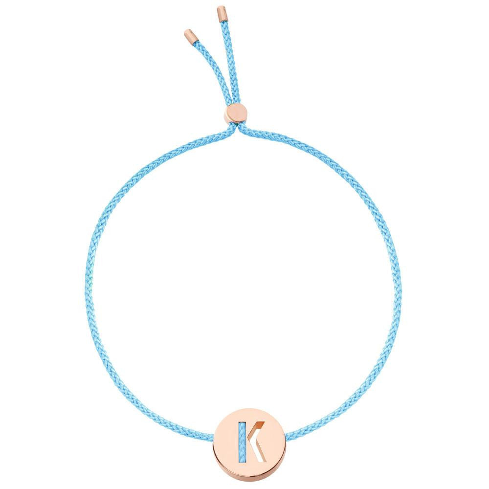 Ruifier ABC's K Cord Bracelet Turquoise Rose Gold