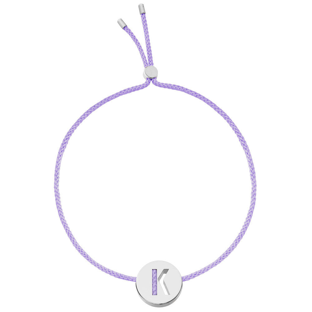 Ruifier ABC's K Cord Bracelet Lilac Sterling Silver