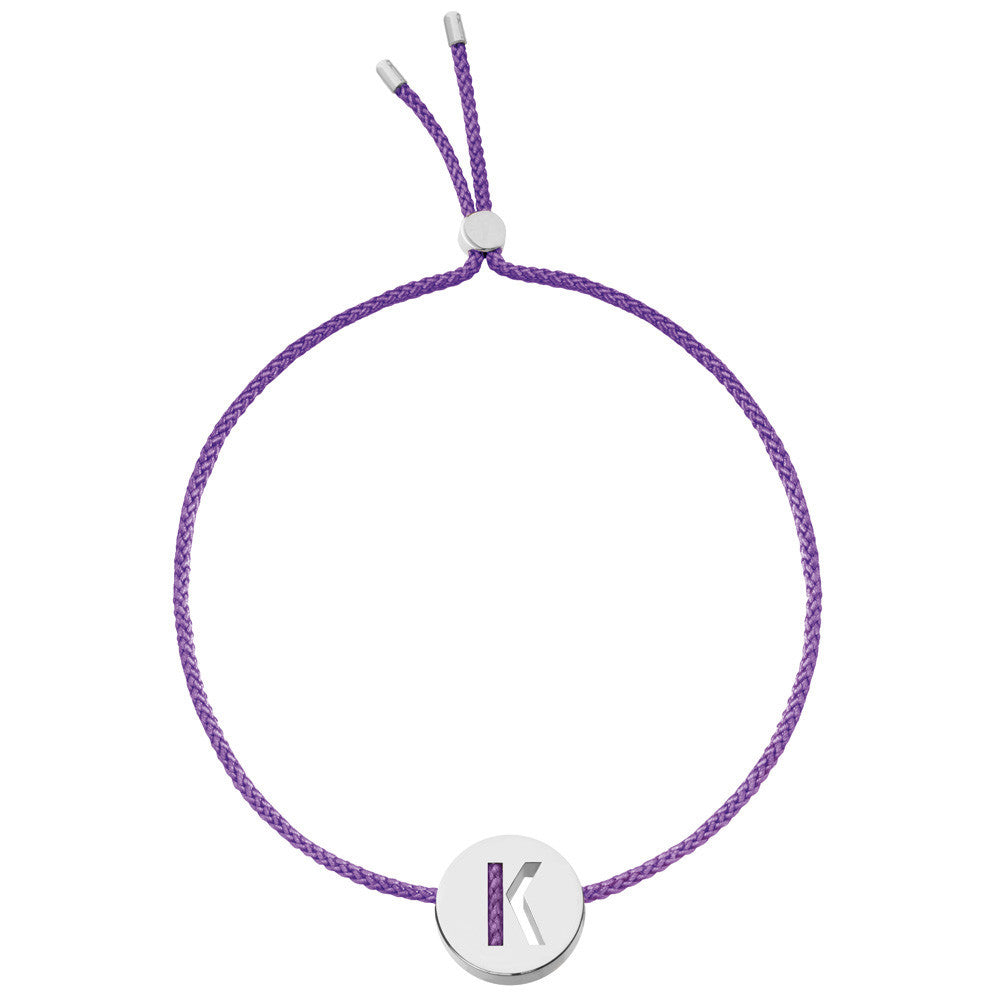 Ruifier ABC's K Cord Bracelet Purple Sterling Silver