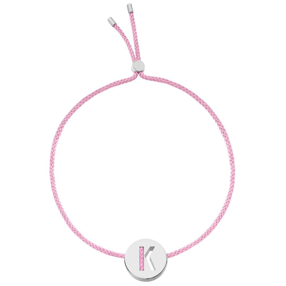 Ruifier ABC's K Cord Bracelet Rose Pink Sterling Silver