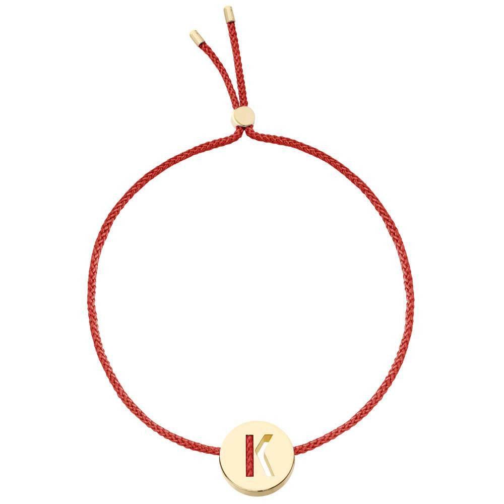 Ruifier ABC's K Cord Bracelet Burnt Umber Yellow Gold
