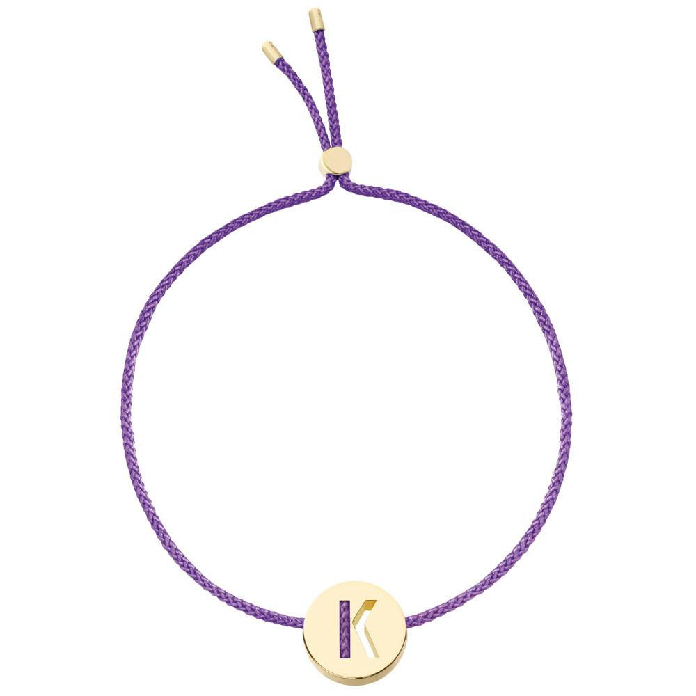 Ruifier ABC's K Cord Bracelet Purple Yellow Gold