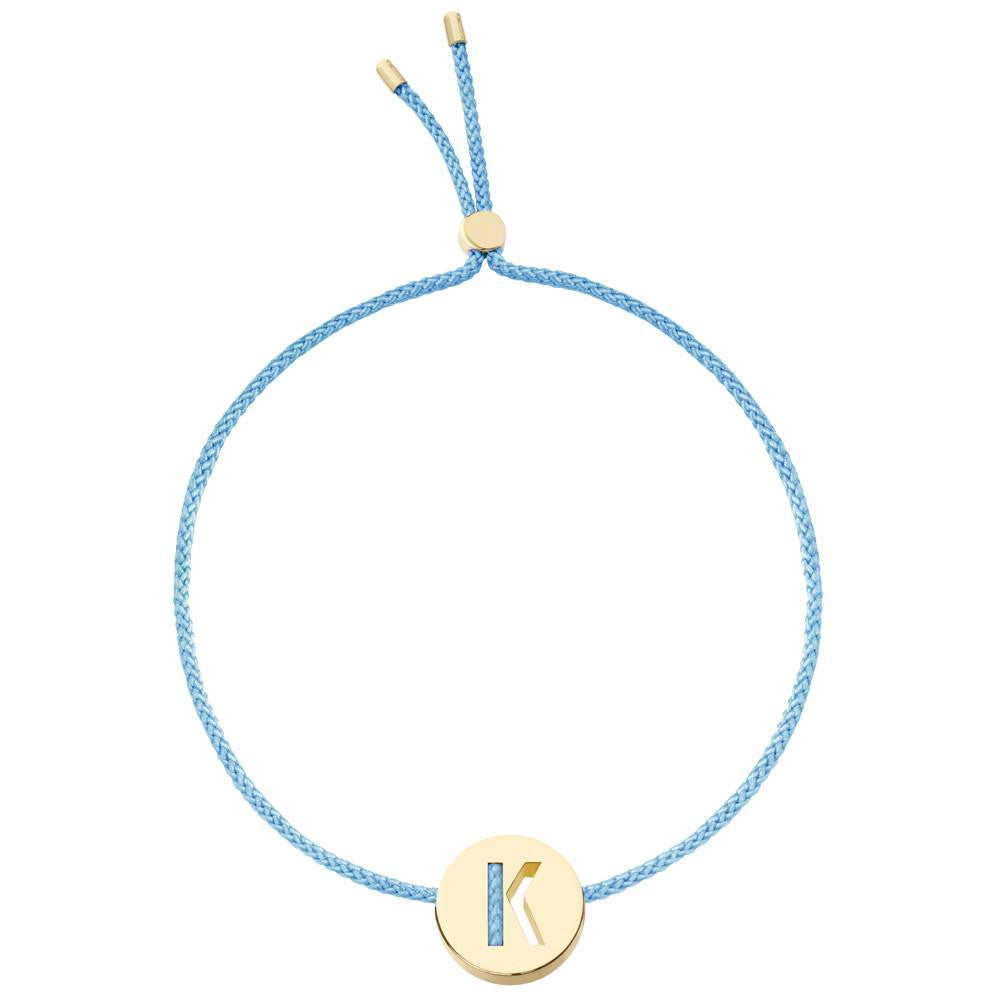 Ruifier ABC's K Cord Bracelet Sky Blue Yellow Gold