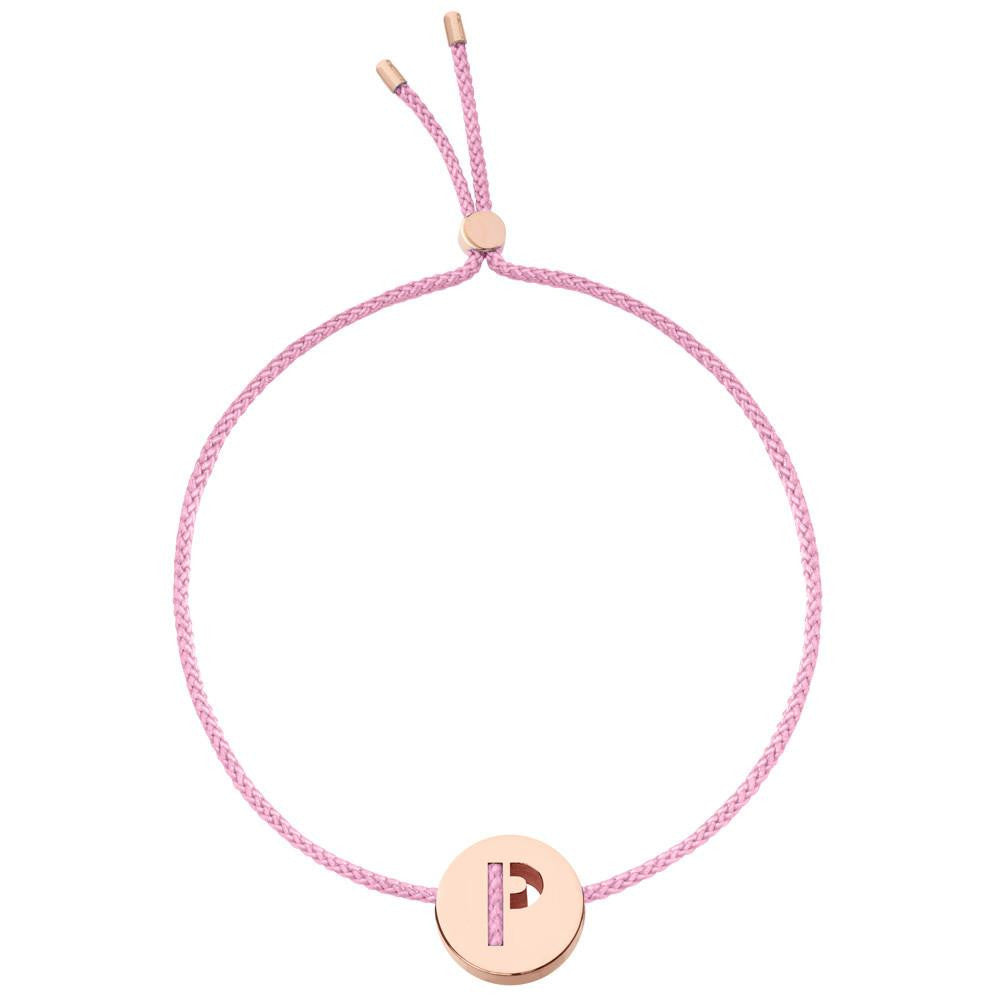 Ruifier ABC's P Cord Bracelet Rose Pink Gold