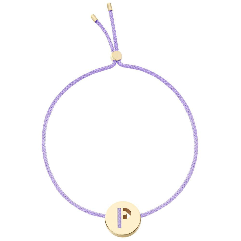 Ruifier ABC's P Cord Bracelet Lilac Yellow Gold
