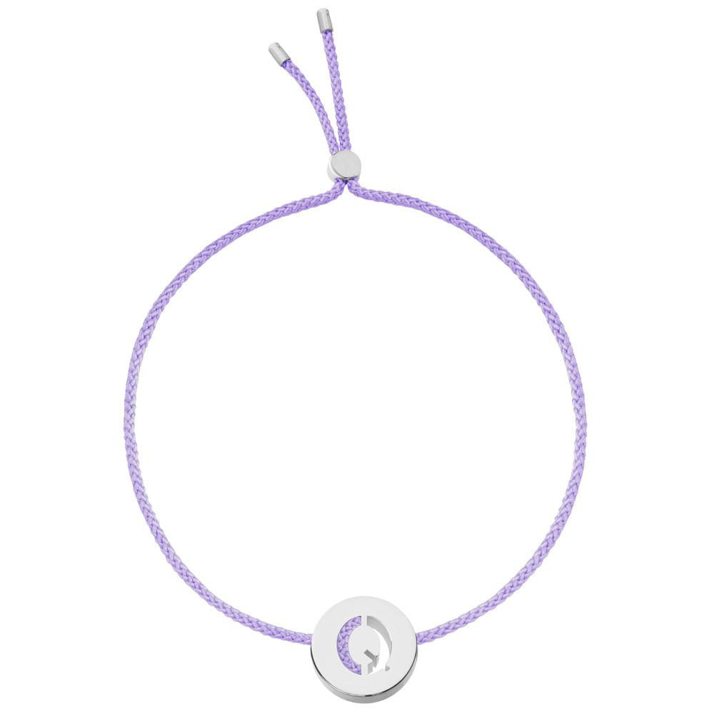 Ruifier ABC's Q Cord Bracelet Lilac Sterling Silver
