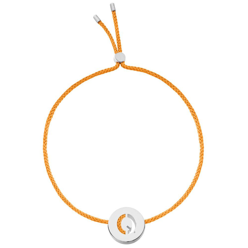 Ruifier ABC's Q Cord Bracelet Orange Sterling Silver