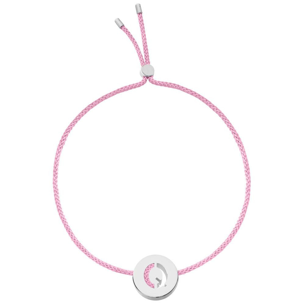 Ruifier ABC's Q Cord Bracelet Rose Pink Sterling Silver