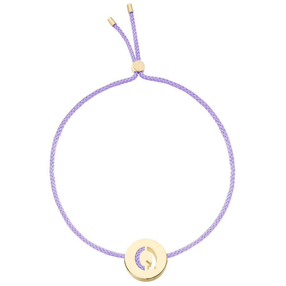 Ruifier ABC's Q Cord Bracelet Lilac Yellow Gold