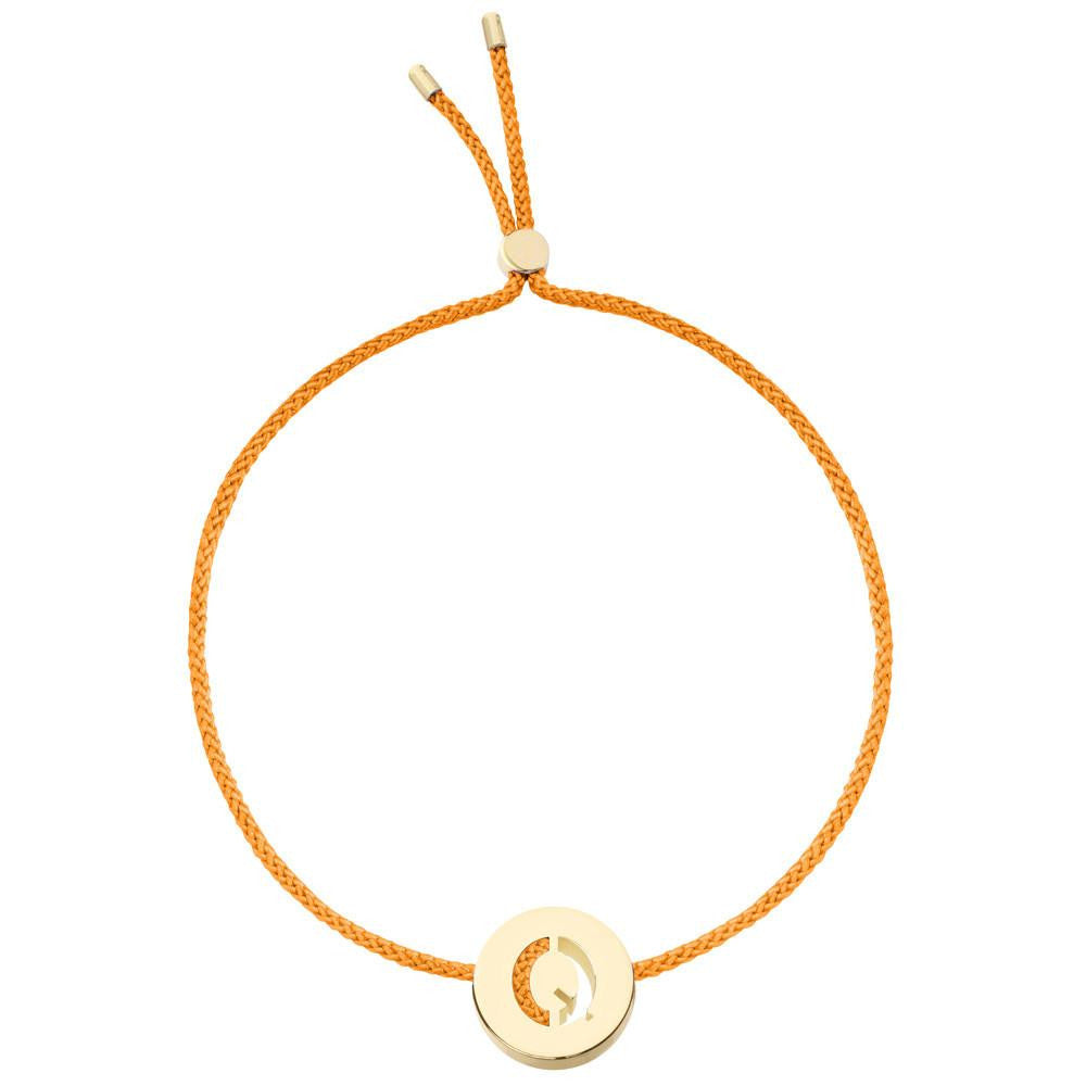 Ruifier ABC's Q Cord Bracelet Orange Yellow Gold