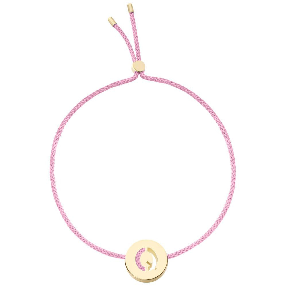 Ruifier ABC's Q Cord Bracelet Rose Pink Yellow Gold