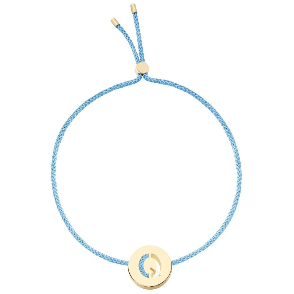 Ruifier ABC's Q Cord Bracelet Sky Blue Yellow Gold
