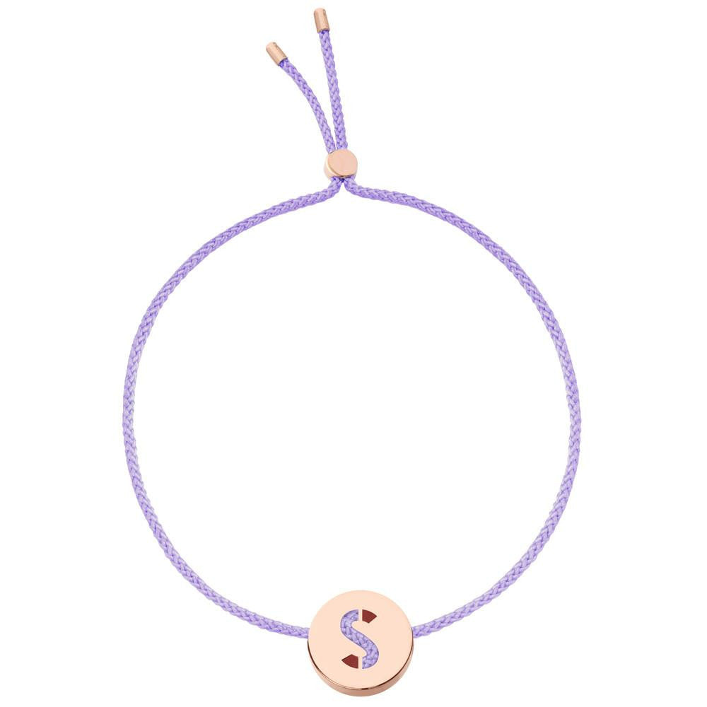 Ruifier ABC's S Cord Bracelet Lilac Rose Gold