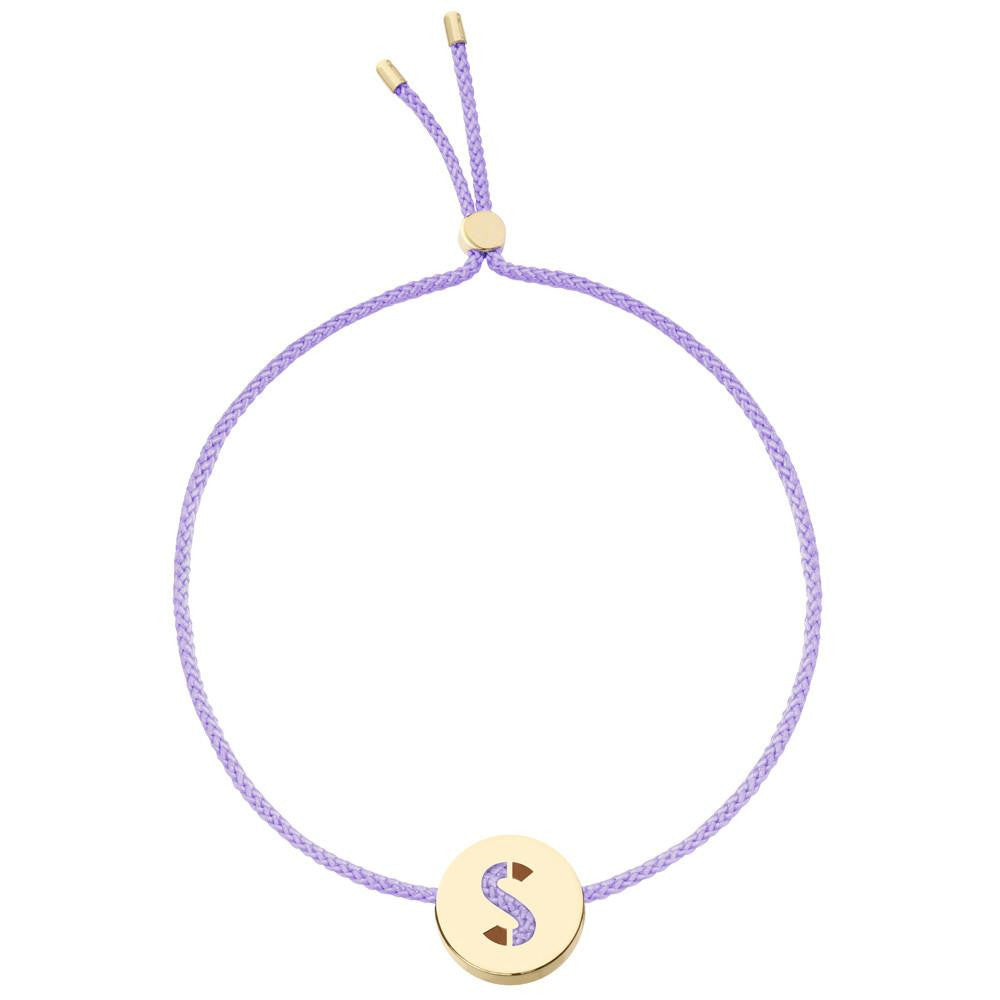 Ruifier ABC's S Cord Bracelet Lilac Yellow Gold