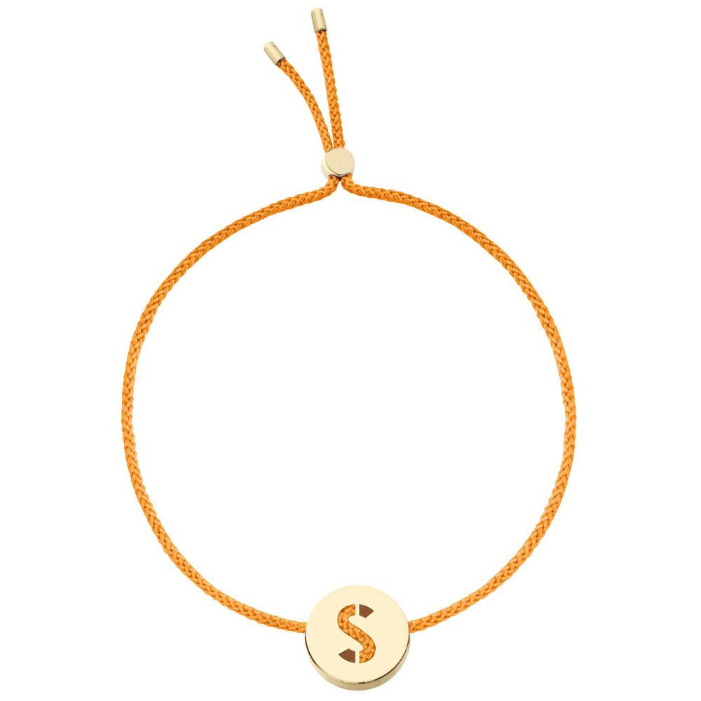 Ruifier ABC's S Cord Bracelet Orange Yellow Gold
