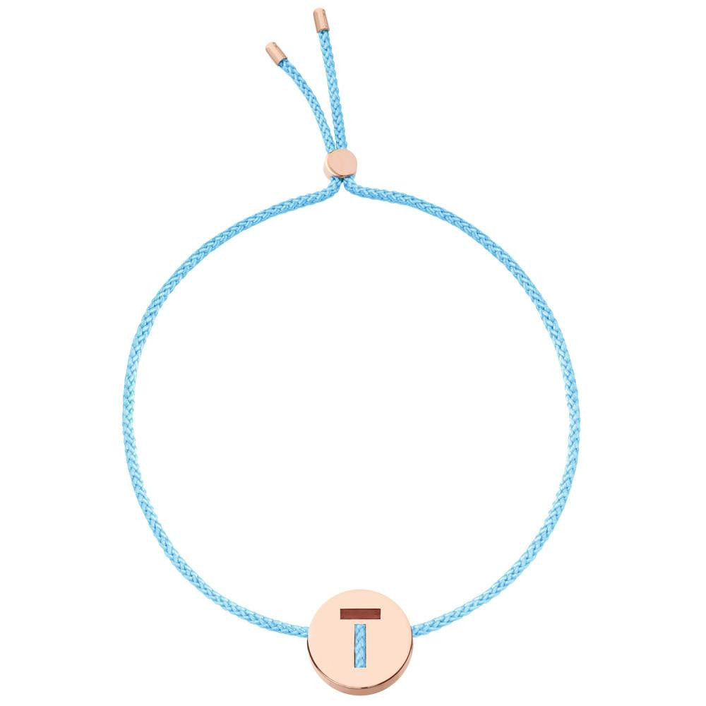 Ruifier ABC's T Cord Bracelet Turquoise Rose Gold