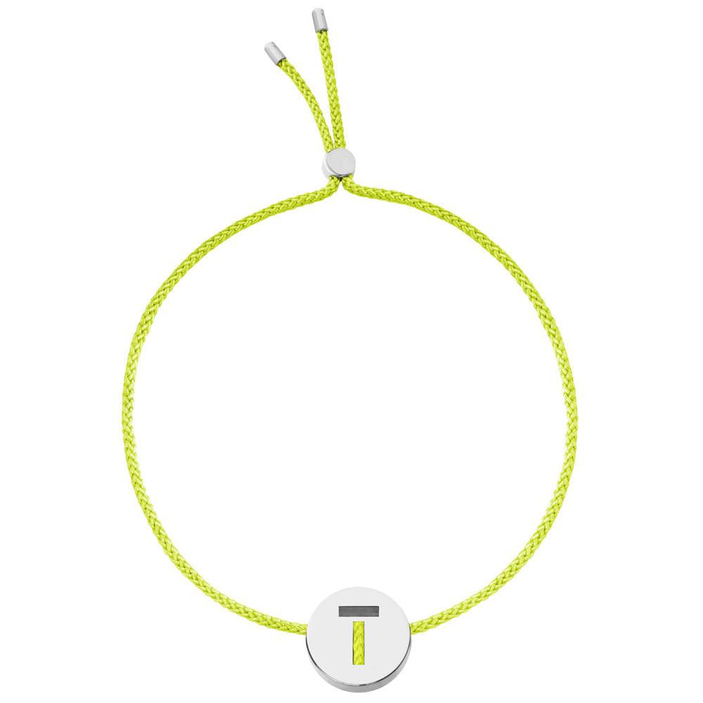 Ruifier ABC's T Cord Bracelet Lime Green Sterling Silver