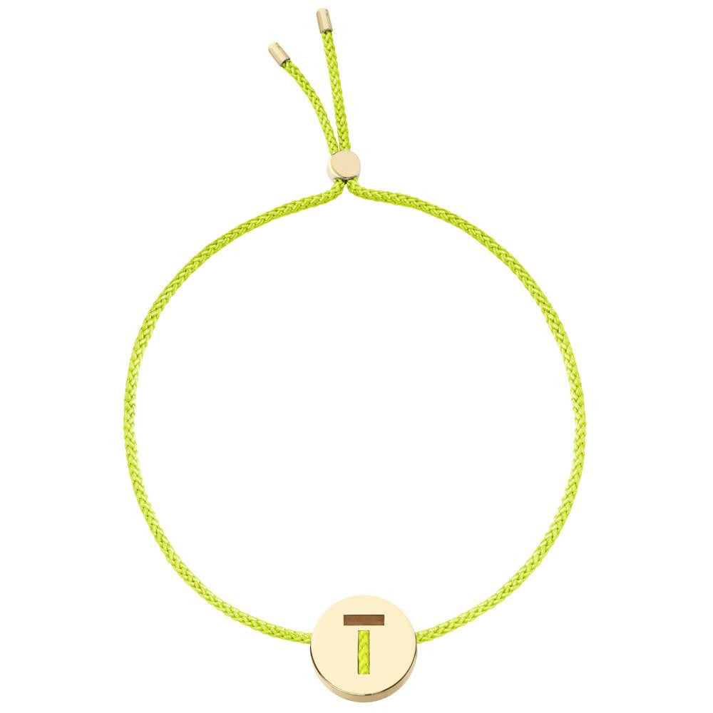 Ruifier ABC's T Cord Bracelet Lime Green Yellow Gold