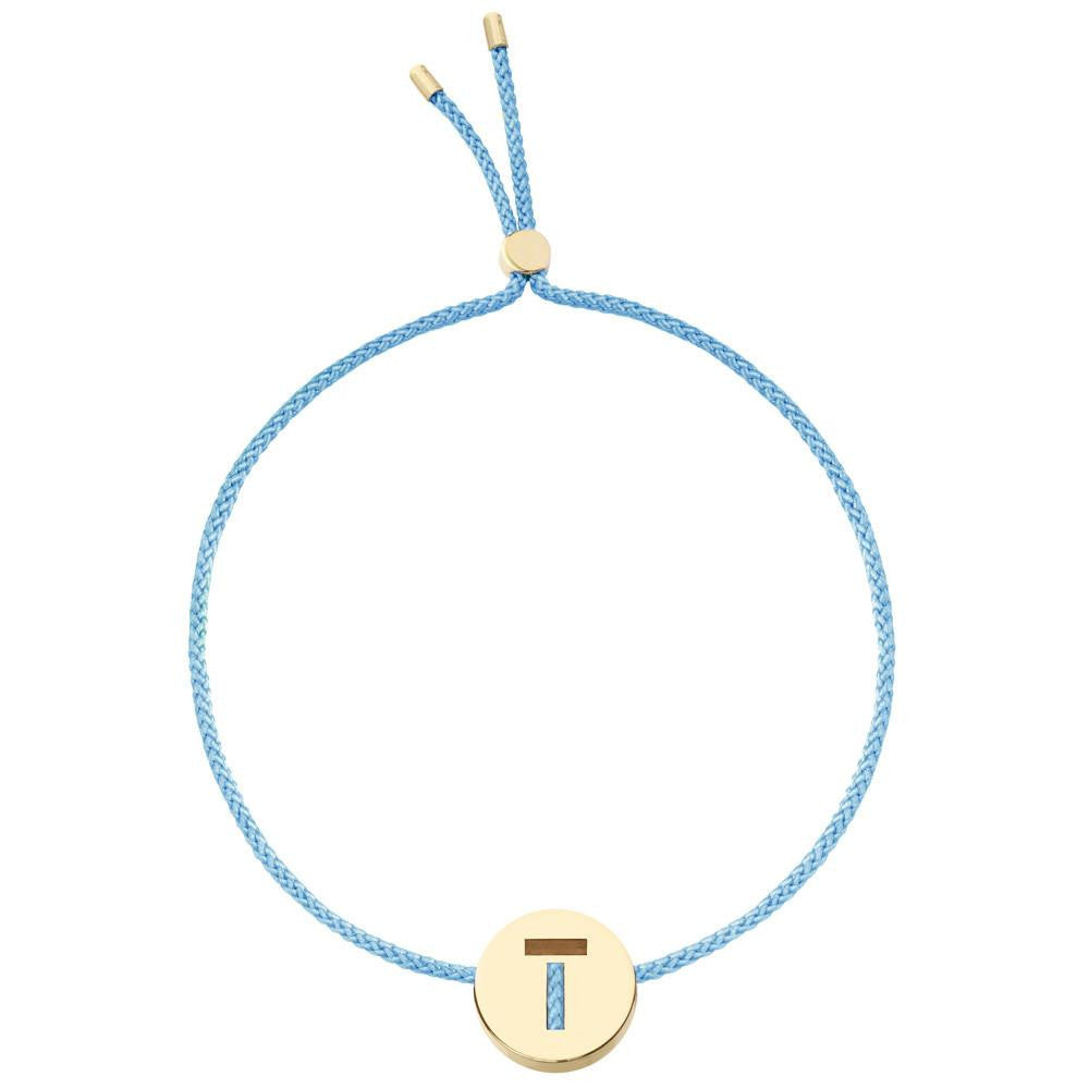 Ruifier ABC's T Cord Bracelet Sky Blue Yellow Gold