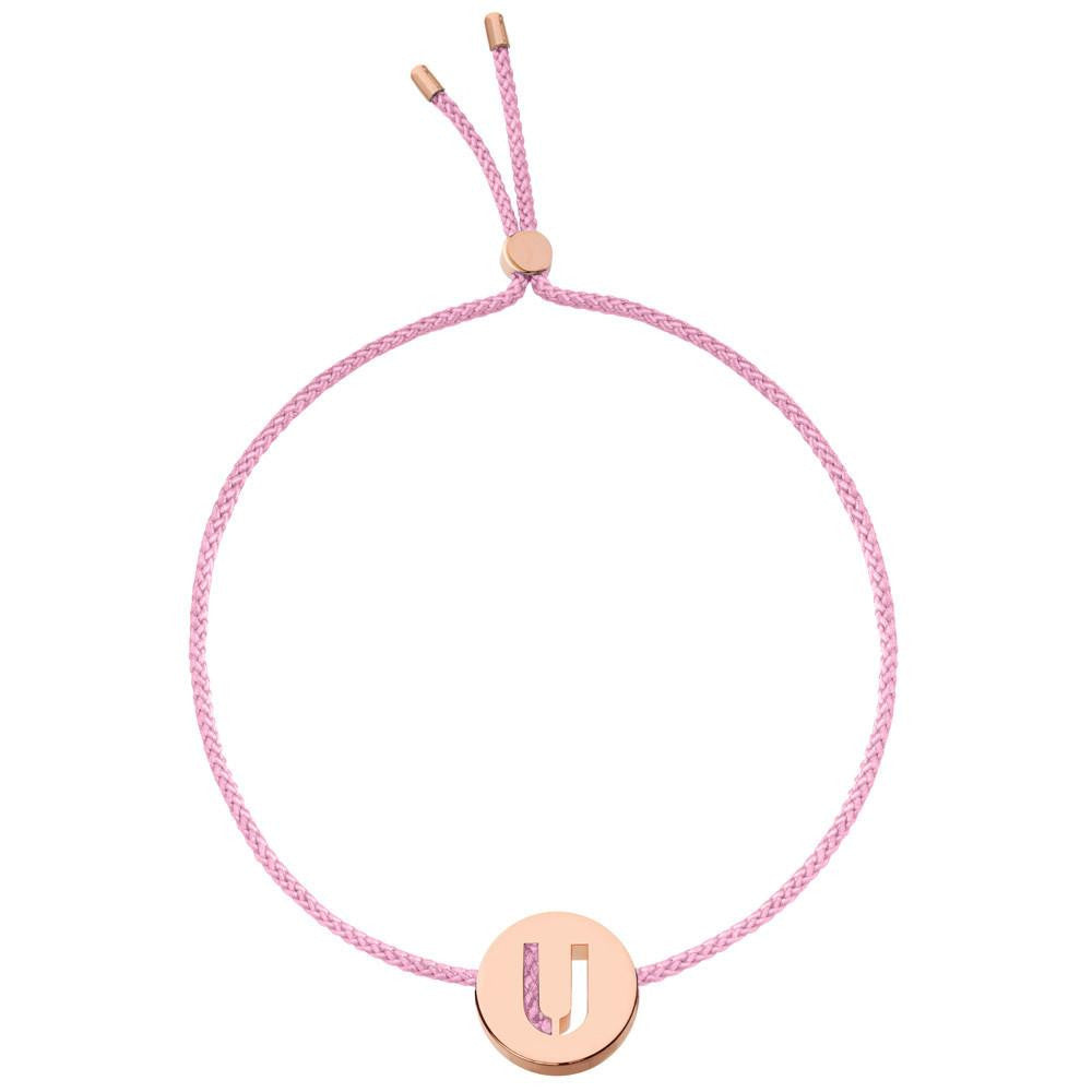 Ruifier ABC's U Cord Bracelet Rose Pink Gold