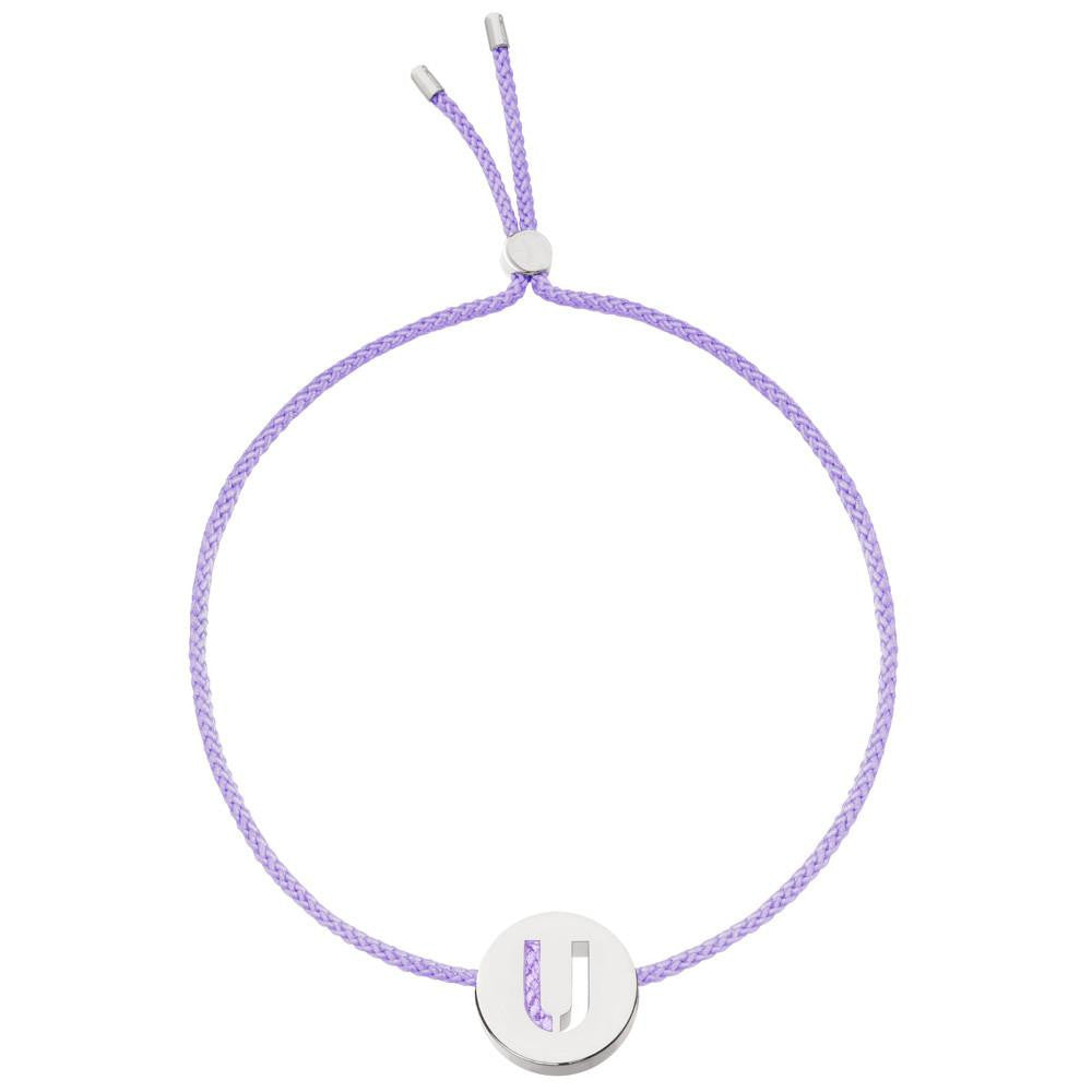 Ruifier ABC's U Cord Bracelet Lilac Sterling Silver