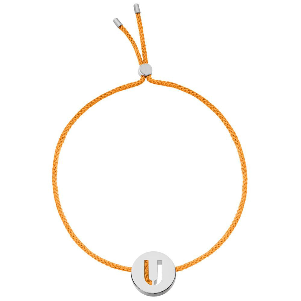 Ruifier ABC's U Cord Bracelet Orange Sterling Silver