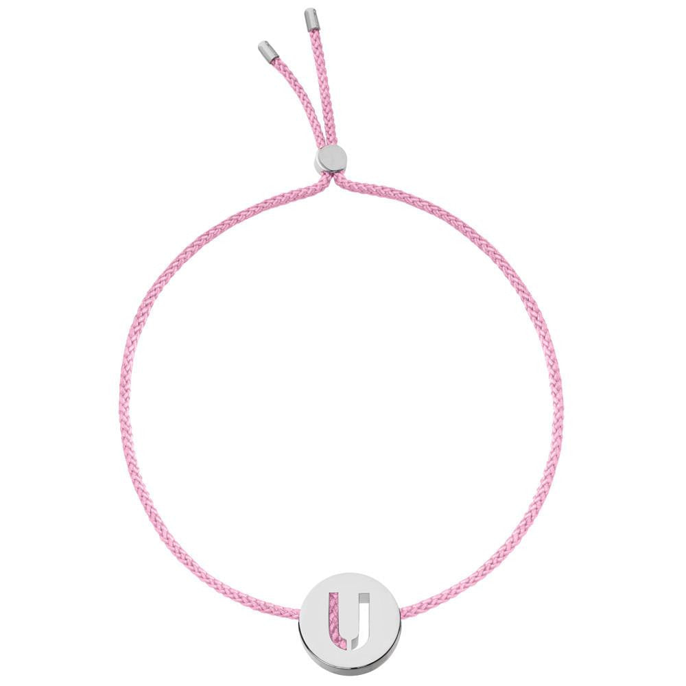 Ruifier ABC's U Cord Bracelet Rose Pink Sterling Silver