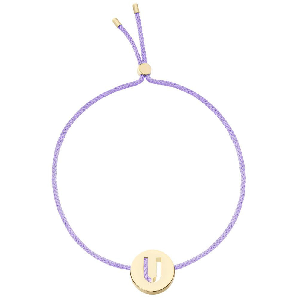 Ruifier ABC's U Cord Bracelet Lilac Yellow Gold