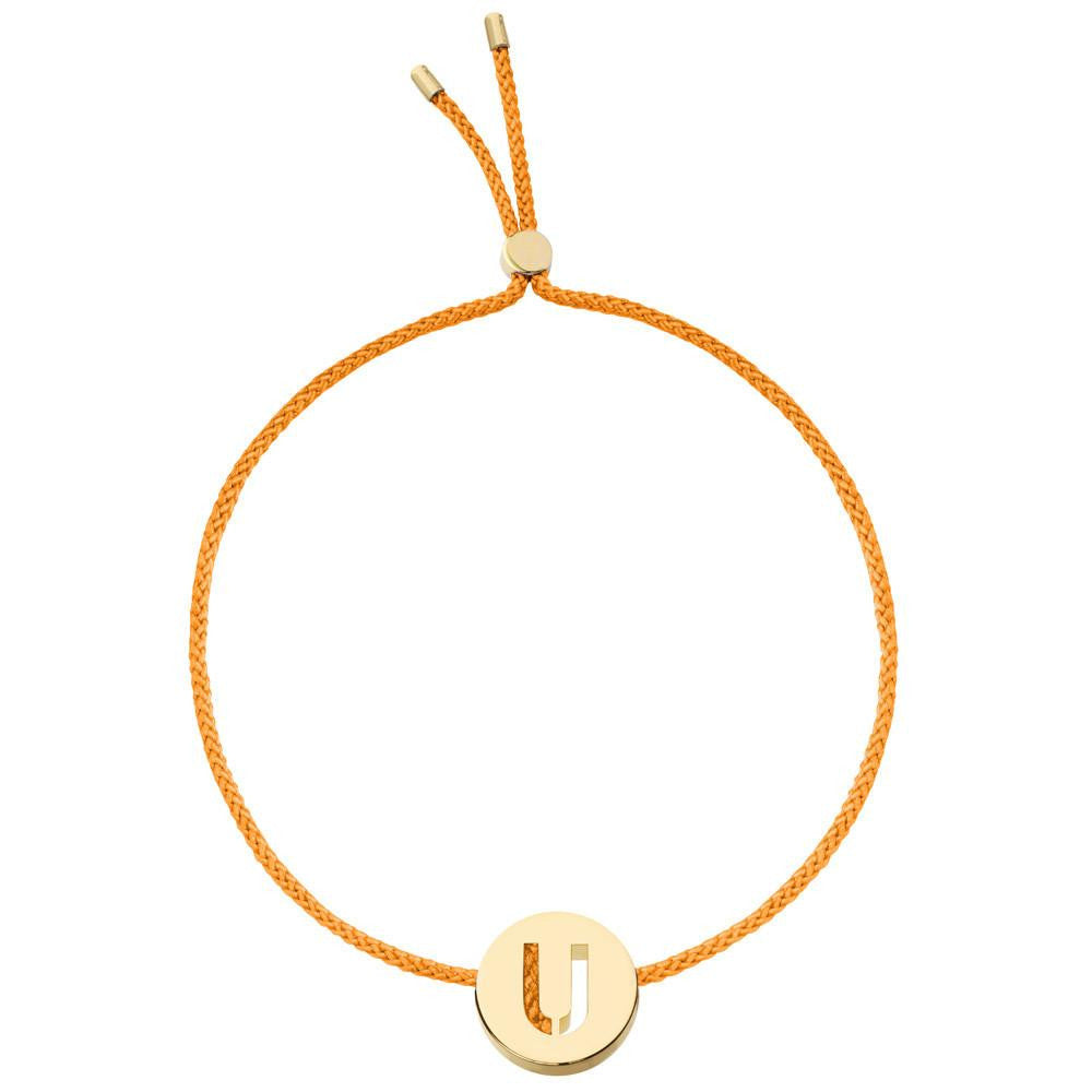 Ruifier ABC's U Cord Bracelet Orange Yellow Gold