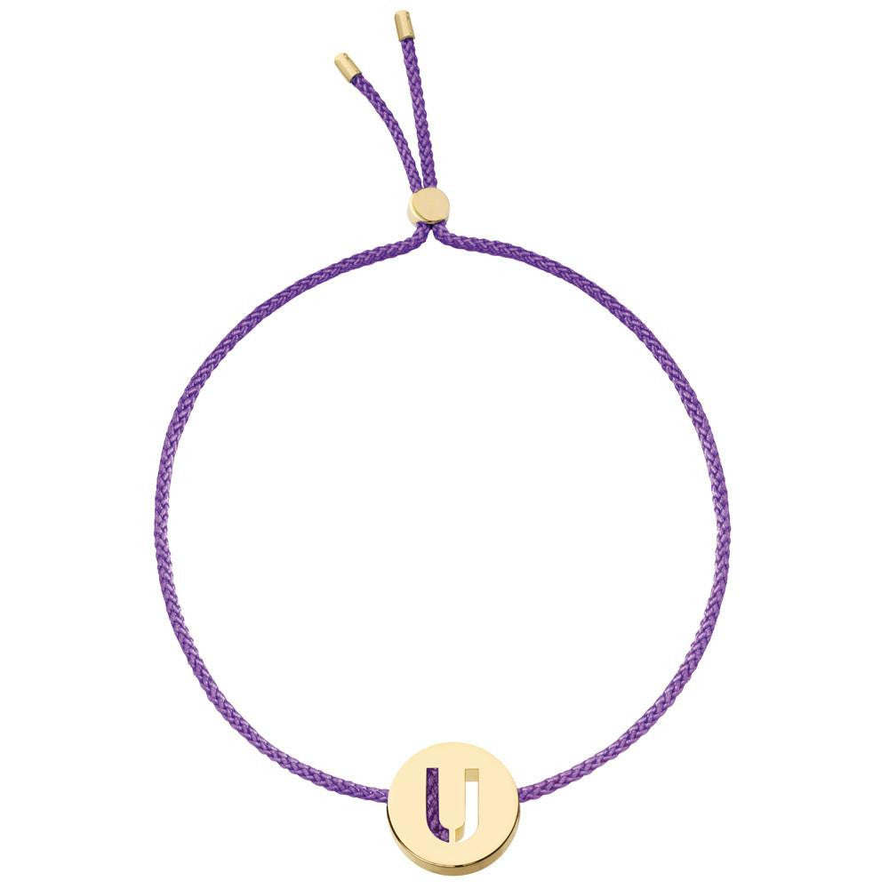Ruifier ABC's U Cord Bracelet Purple Yellow Gold