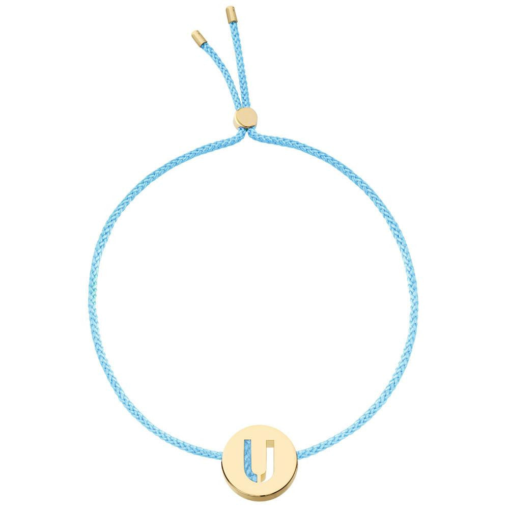 Ruifier ABC's U Cord Bracelet Turquoise Yellow Gold