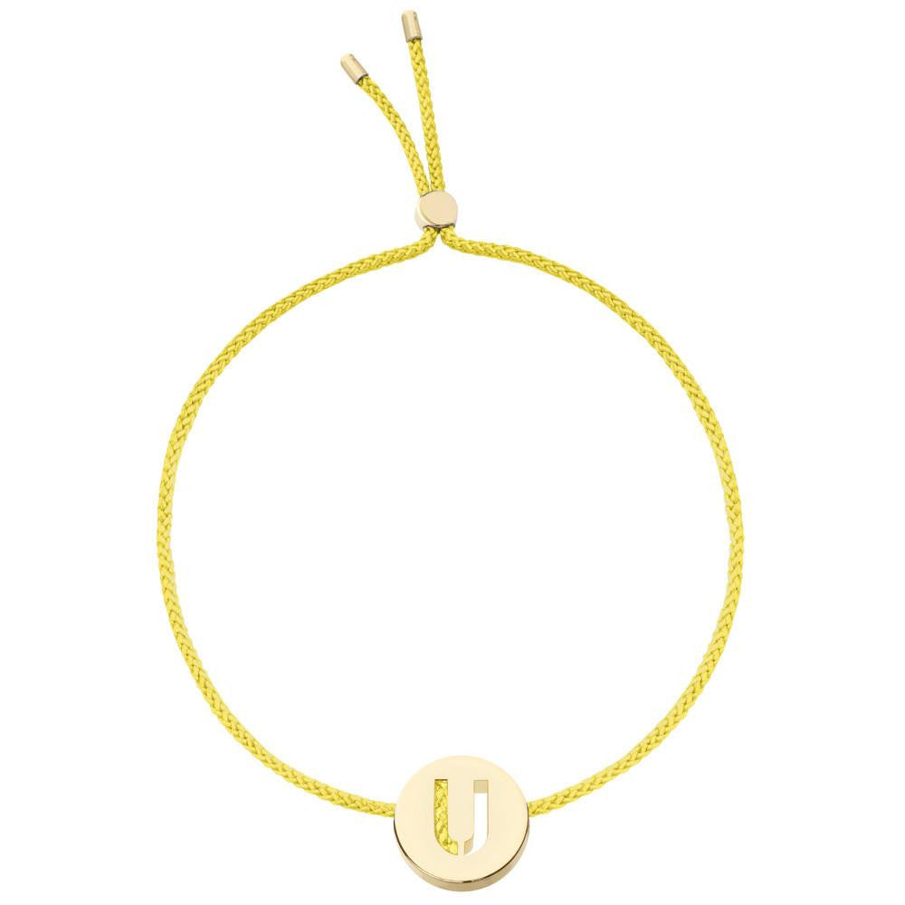 Ruifier ABC's U Cord Bracelet Yellow Gold