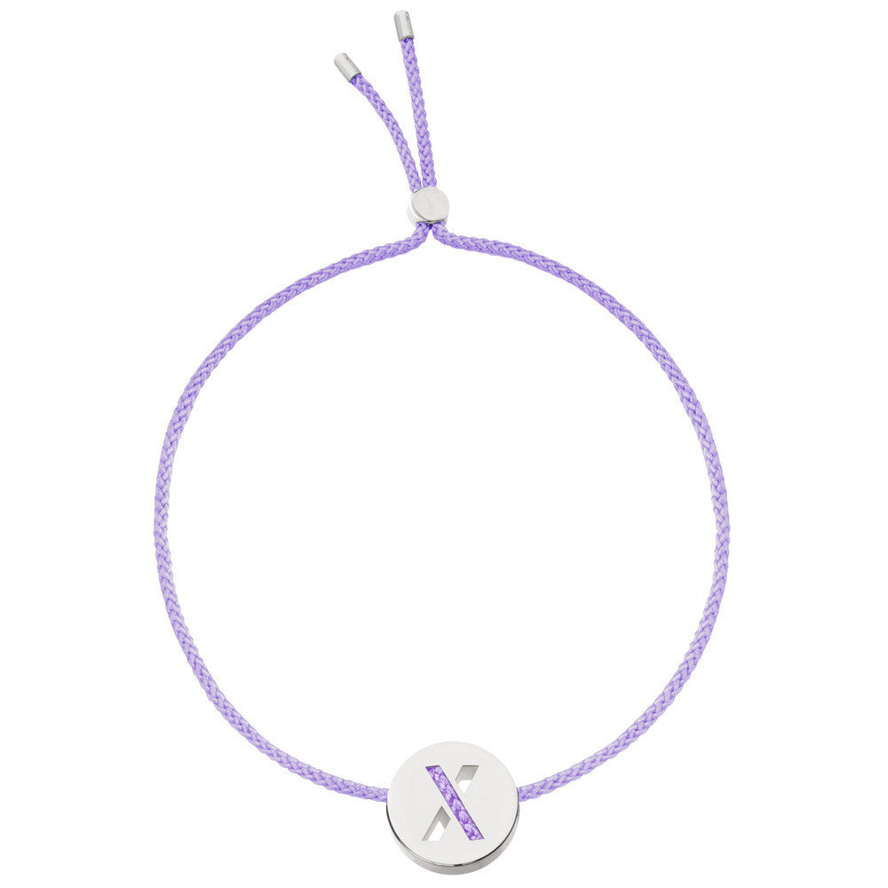 Ruifier ABC's X Cord Bracelet Lilac Sterling Silver