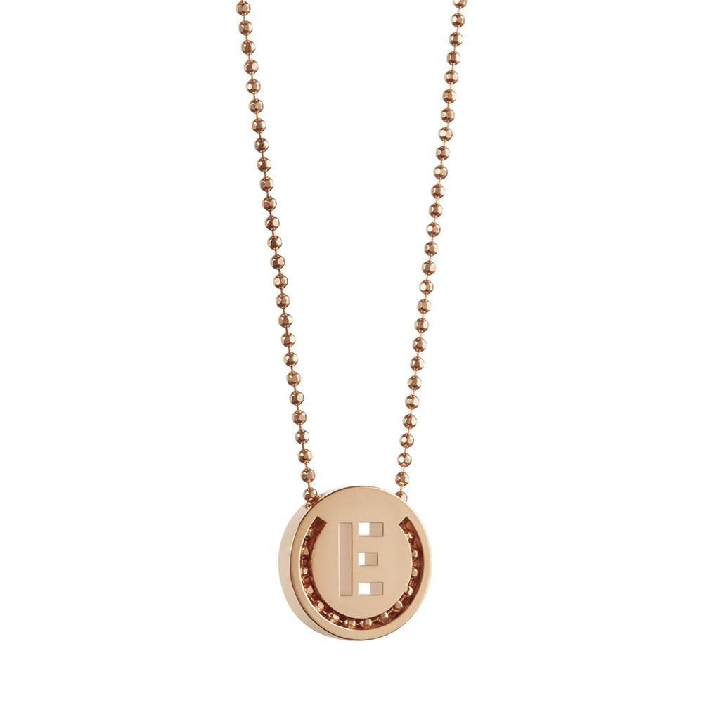 Ruifier ABC's E Chain Necklace Rose Gold