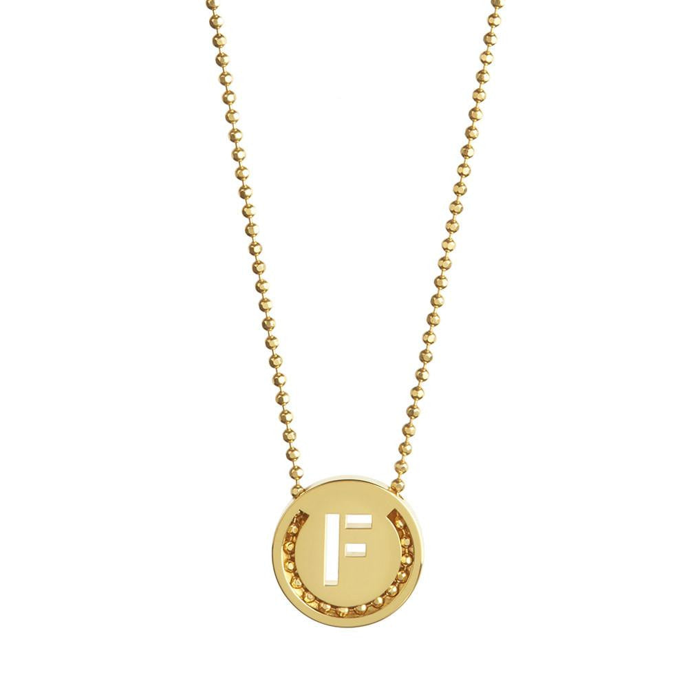 Ruifier ABC's F Chain Necklace Yellow Gold