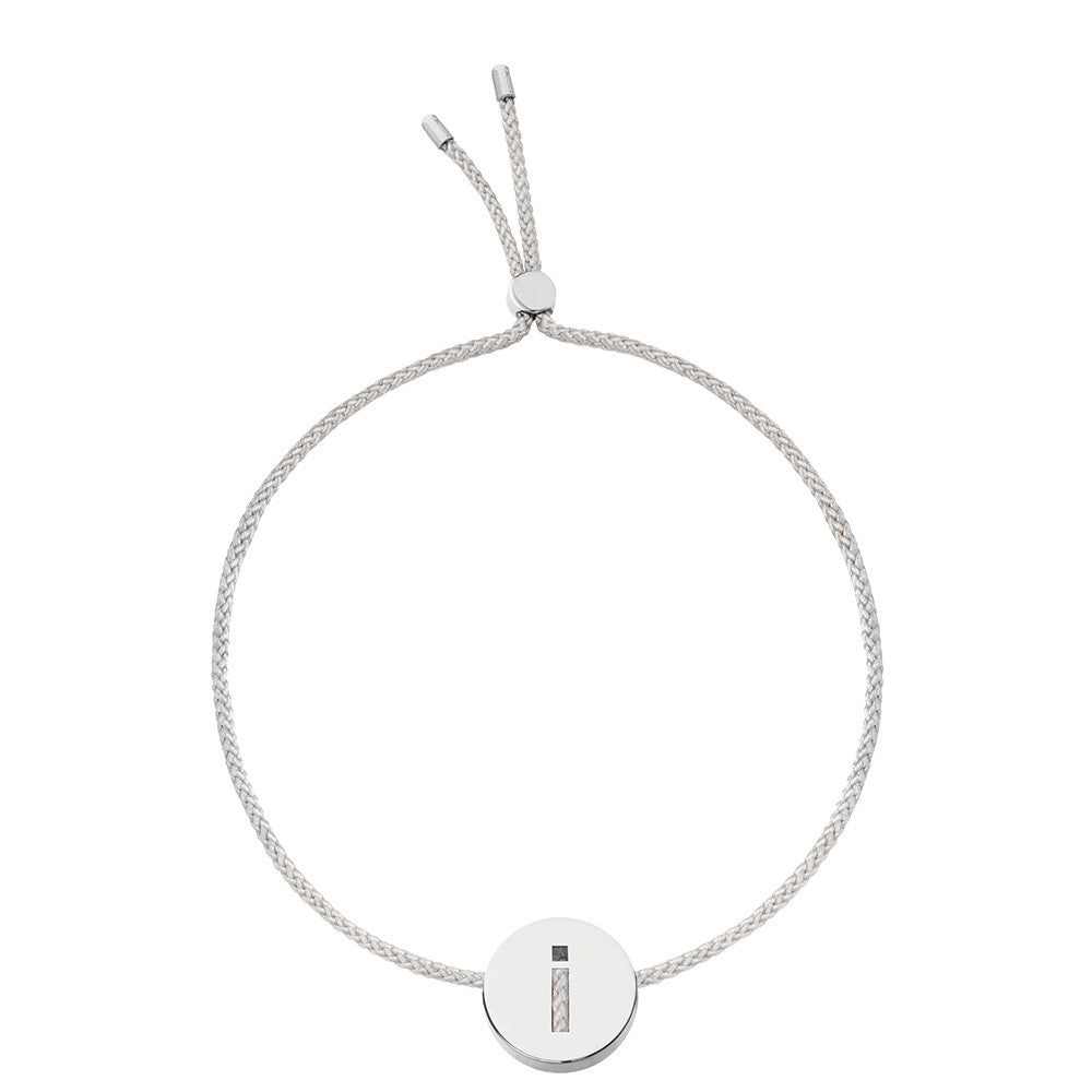 Ruifier ABC's I Cord Bracelet Light Grey Sterling Silver