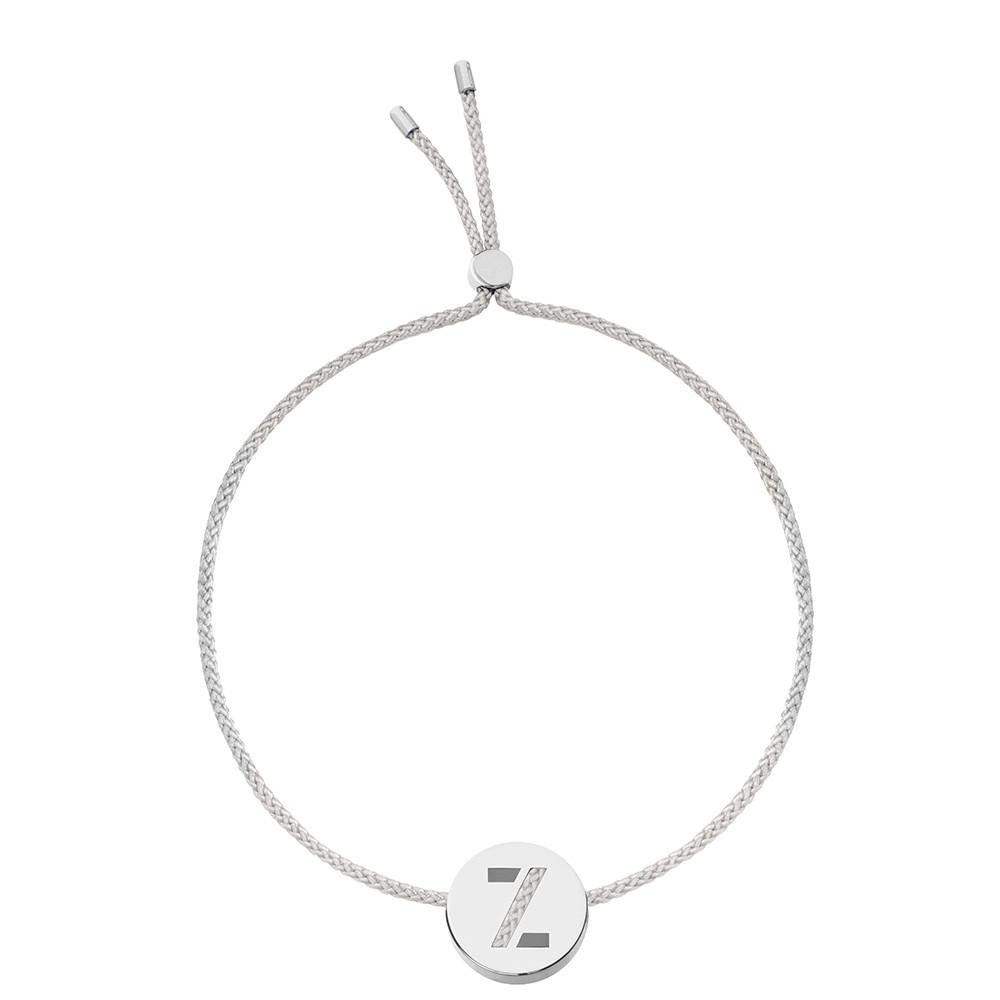 Ruifier ABC's Z Cord Bracelet Light Grey Sterling Silver