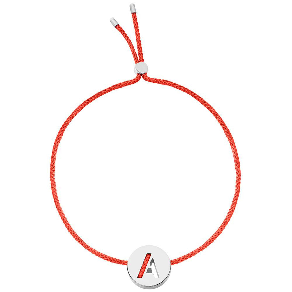 Ruifier ABC's A Cord Bracelet Red Sterling Silver