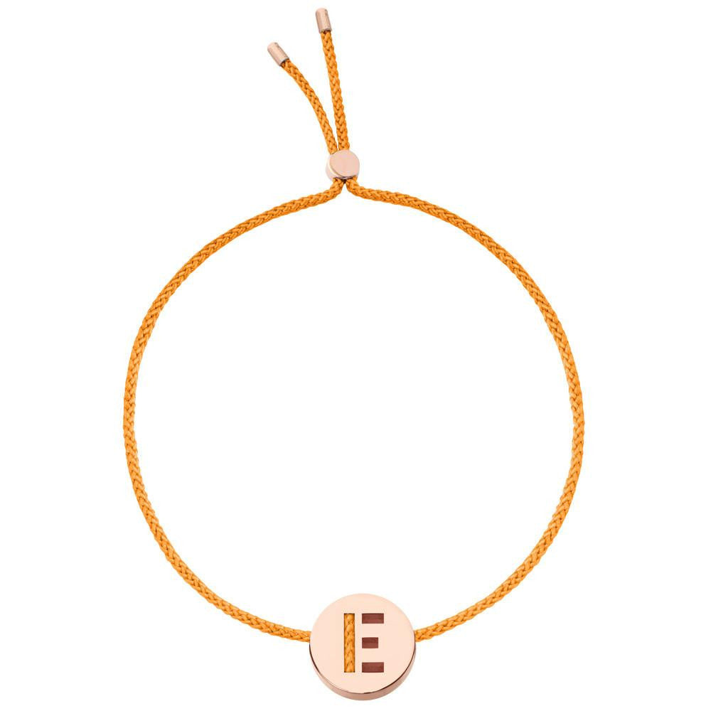 Ruifier ABC's E Cord Bracelet Orange Rose Gold