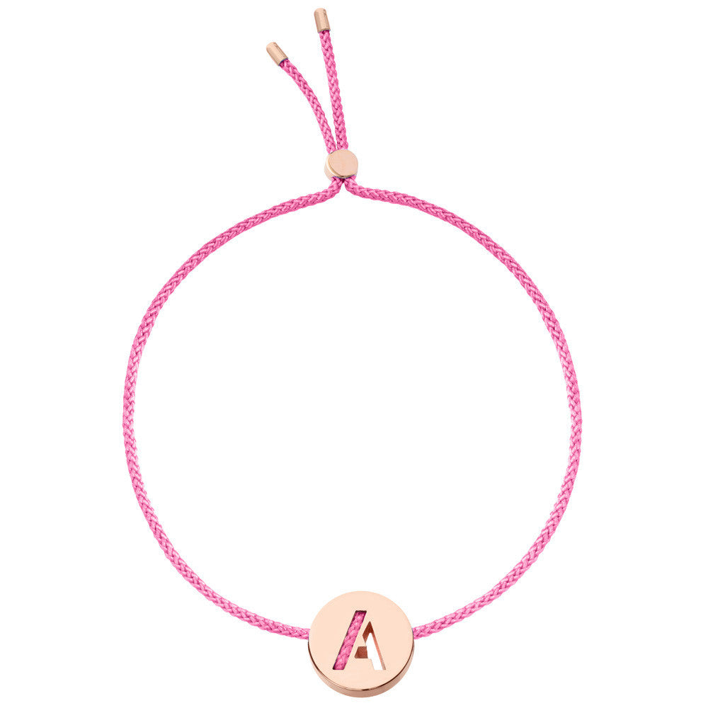 Ruifier ABC's A Cord Bracelet Pink Rose Gold